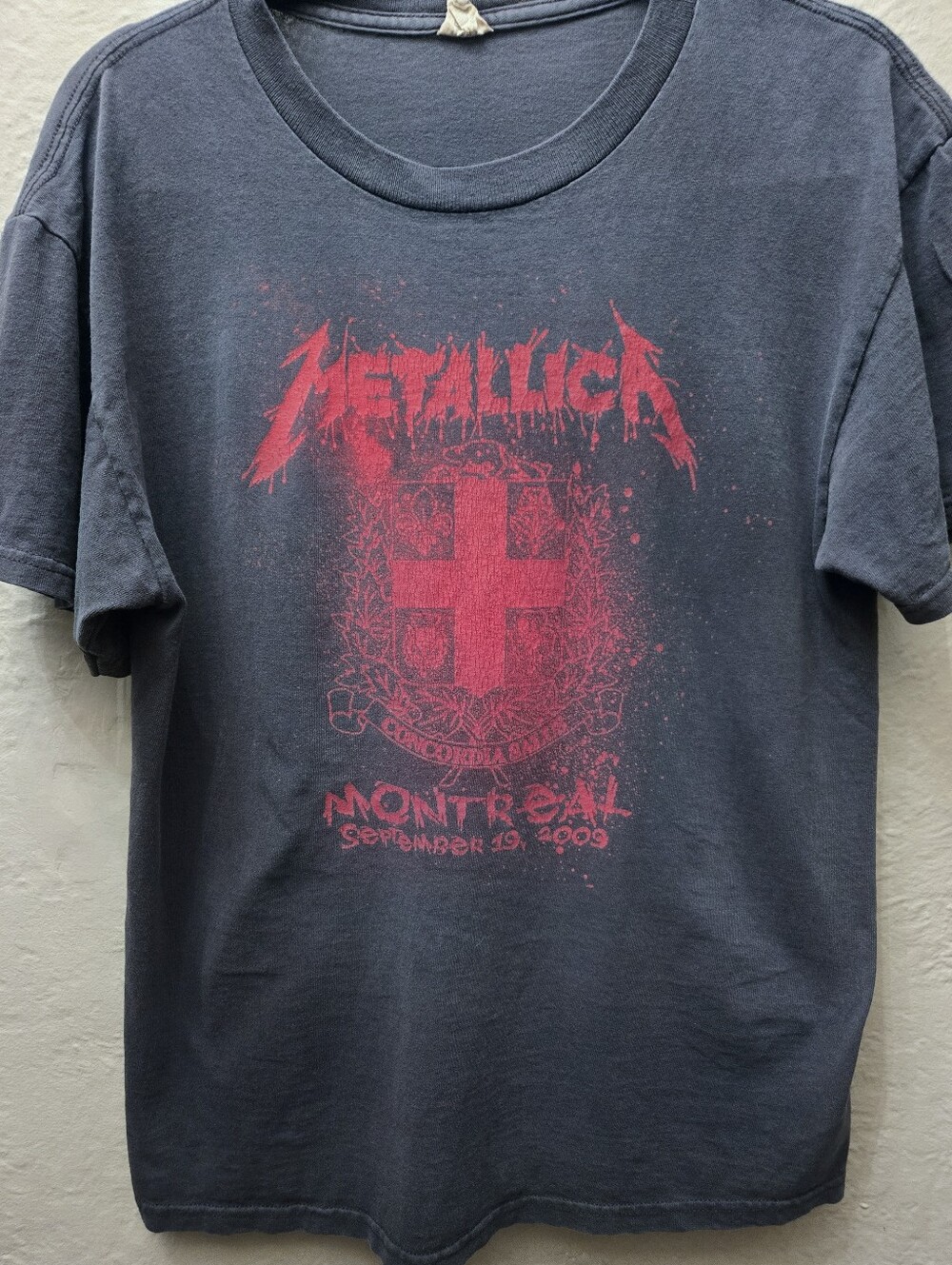 Metallica Montreal 2009  Double Sided Graphic T Shirt Delta Concert Tee M